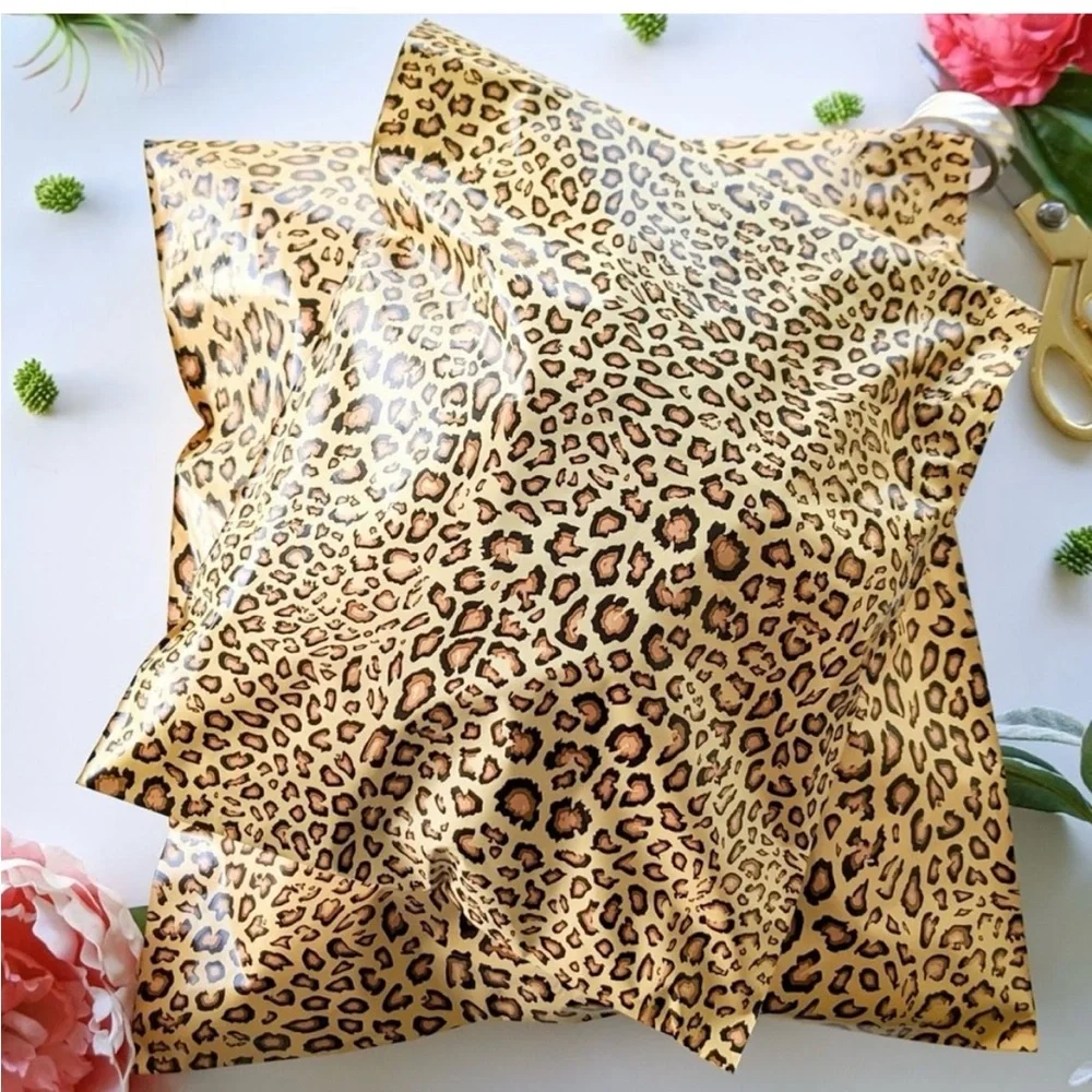10 Leopard Designer‎ 14x17 Poly Mailers NEW